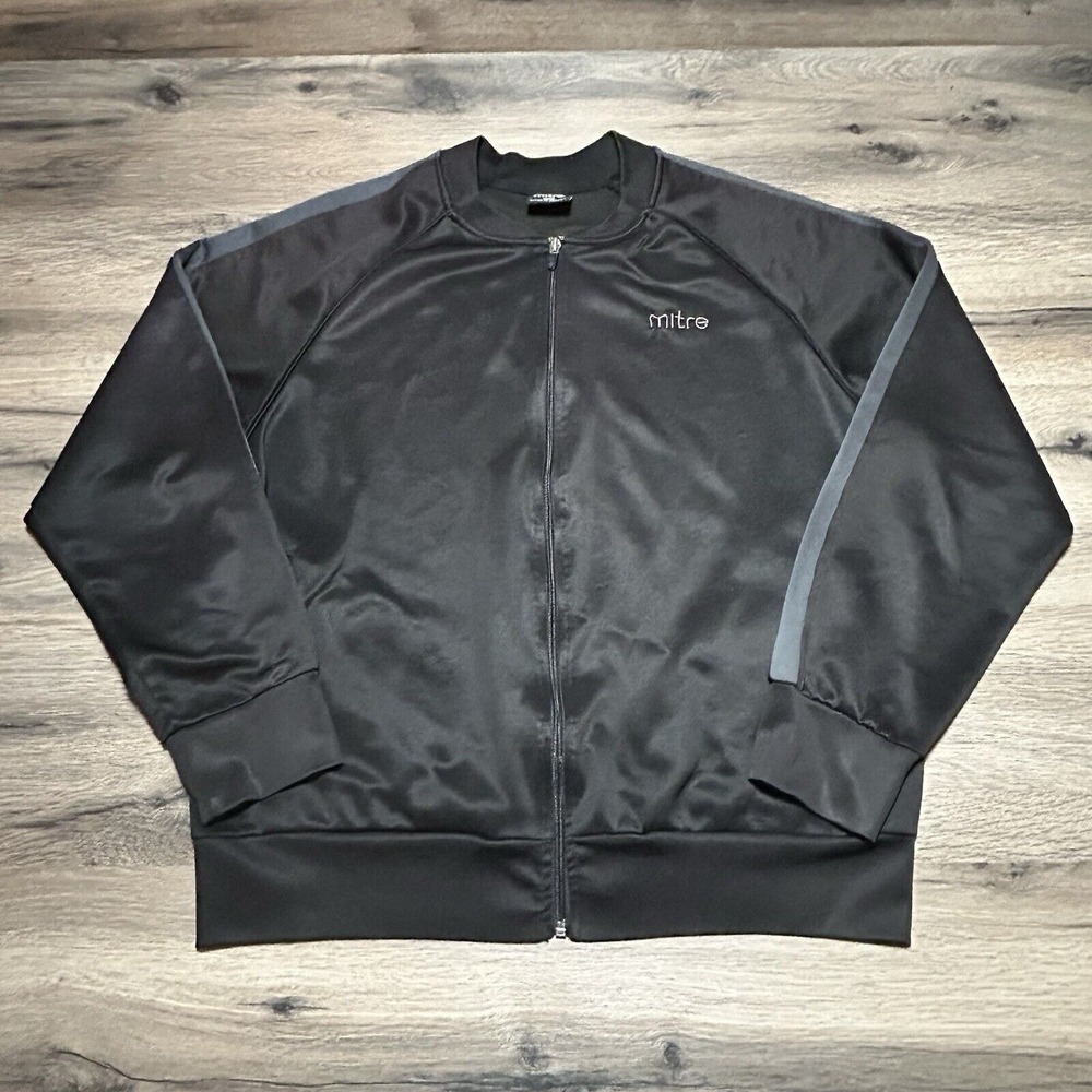 Black MITRE Full Zip‎ Track Jacket Men's Size Large